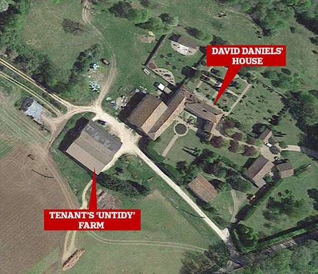 David Daniels, 72, was allegedly shot dead by elderly French farmer Jean Moreau after a feud over the appearance of his farm on the estate outside the village of Edon, Western France